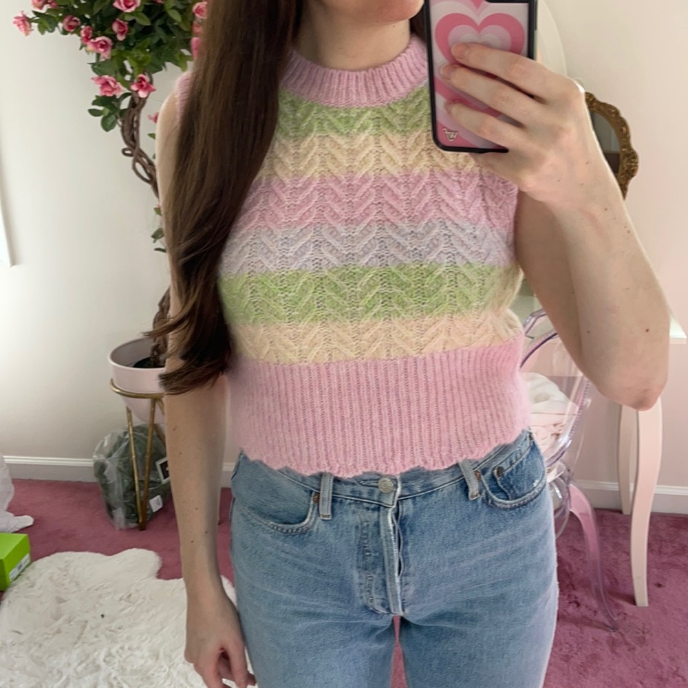 zara pastel sweater vest NWT🎀